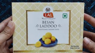 Lal Besan Ladoo / sweets unboxing, review बेसन के लड्डू / how is it 🤔