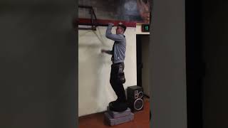 Roman Melnik (74kg bw) - one hand pull ups +8kg