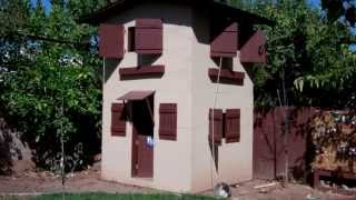 Our 2-story clubhouse in the backyard