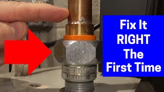 How To Fix Copper Pipe Pinhole Leaks & Replace Dielectric Unions