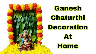 ganesh chaturthi decoration ideas| temple decoration ideas| mandir ko kaisesajaye| Diwali decoration