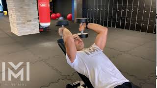 Incline Dumbbell Triceps Extension Skull Crusher -  יד אחורית משקולות יד לכיוון הרקות שיפוע חיובי