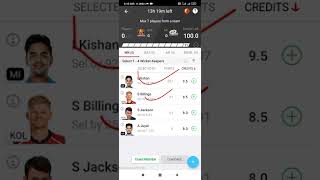 KOL VS MI DREAM 11 TEAM PREDICATION | KOLKATA VS MUMBAI DREAM 11TEAM | TODAY IPL MATCH DREAM 11 TEAM