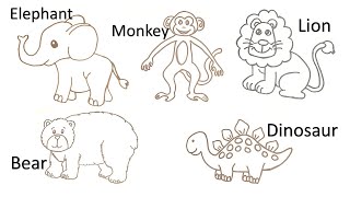 Drawing ANIMALS for kids