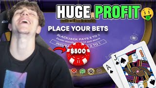 BETTING EVERY SEAT ON BLACKJACK (1000$)