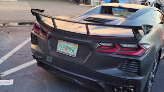 MATTE BLACK CORVETTE CONVERTIBLE HIGH WING