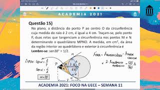 UECE - SEMANA 11 (M1) - Rui Lima - Razões trigonométrica no triângulo retângulo