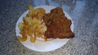 Kalbschnitzel mit Spiralkartoffeln