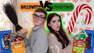 Halloween VS Christmas American Candy *Food CHALLENGE*!!