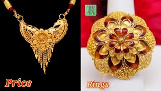 latest gold pendant and umbrella ring design with price