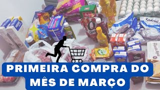 primeira compra do mês de março