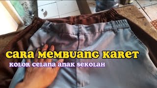 cara merubah pinggang celana yang ada karet samping menjadi biasa