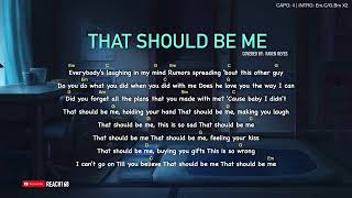 That Should Be Me - Cover by Raven Reyes Chord and Lyric : Justin Bieber