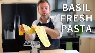 How to make Basil fresh pasta #shorts