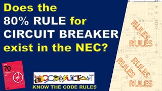 80% NEC RULE FOR CIRCUIT BREAKER