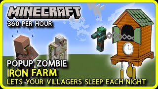 Minecraft Iron Farm - Popup Zombie Iron Farm - 360 Per Hour