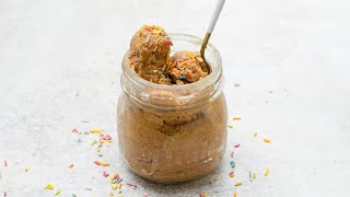 Edible Birthday Cake Protein Cookie Dough Recipe