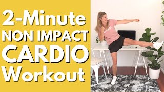 2 Minute Non Impact Cardio Home Workout