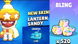 Free Rewards In Bling Update of Brawl Stars - Unlocked Lantern Sandy Skin For Sandy Brawl Stars