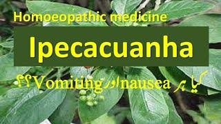 Ipecac homeopathic medicine | Nausea and vomiting treatment #homeopathictreatment