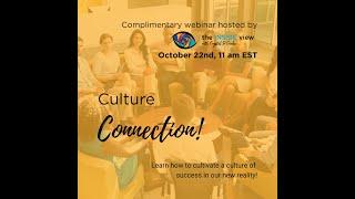 Culture Connection: A webinar presented by the INSIDE view on Oct 22nd, 2020