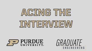 Acing the Interview | Graduate Student Success Video Series