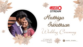 Kruthiga  &  Srivathsan  \\  Wedding  \\  21.04.2022.  \\  7.15 am