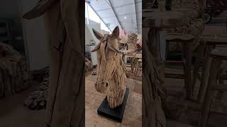 Wood sculptures at exhibition- BEA 🐴#bern #sculpture #bernswitzerland #shorts