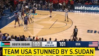 South Sudan basketball team defeats the U.S Olympic basketball team , almost