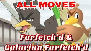 farfetch'd & galarian farfetch'd all attacks & moves (Pokemon)@TSCRChannel