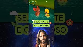 🔴Seja forte e corajoso eu sou teu Deus ✝️.          #deus #fé #amordedeus #viral #mensagensdivinas