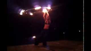 Fire Hula hoop girl - Thailand 2011, Kho Phee Phee