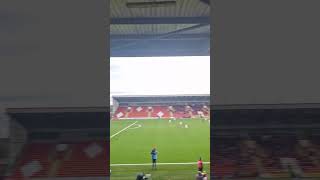 Falkirk Fans Celebrate after equaliser vs Airdrie