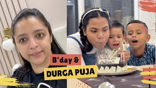 Durga Puja pandal hopping vlog 2024, a special birthday celebration 🎉