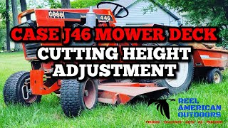 CASE J46 Mower Deck Cutting Height Adjustment