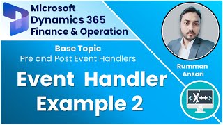 Event Handler in D365 F&O - Example 2