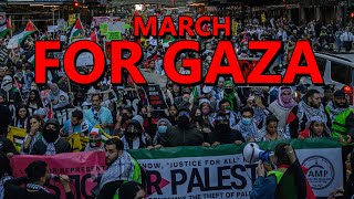 LIVE From MARCH for Gaza in NYC