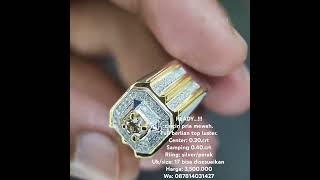 .READY...!!!cincin pria mewah.Full berlian top luster.Center: 0.30.crtSamping 0.40.crt