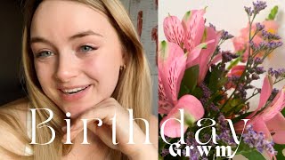 BIRTHDAY Get ready with me! Natural soft pink shimmer eye makeup tutorial