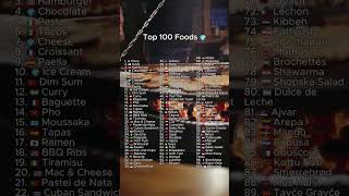 Top 100 Foods#ranking #food #top100 #trending #youtube