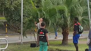 Japanese Tourist Belting Mt Lamina in Kokopo