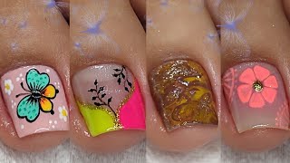 DISEÑOS DE UÑAS PARA PIES | UÑAS DECORDAS 🦶💅😍