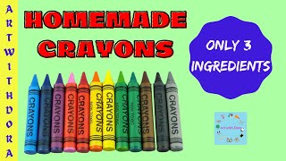 DIY Crayons making in tamil | how to make crayons at home | homemade crayons | Art with Dora