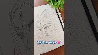 Maa Durga outline drawing ♥️ #durgamaa #shorts