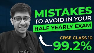 Mistakes to avoid in your Half Yearly Exam Class 10 ⚠️ *99.2% scorer* #cbse #boardexam #class10