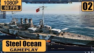 Steel Ocean gameplay walkthrough Part 2 - Tier 3 Battleship in Action