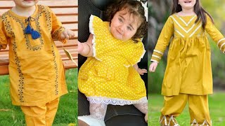 yellow suit design for baby girls 2023/ summer dress design/ eid dress design @FASHIONWITHMEHNAZ