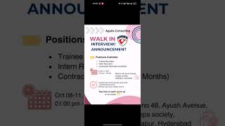 Recruiter walk in interview