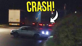 MX5 Crashes Whilst Leaving Car Meet! + Cars Sliding Out!