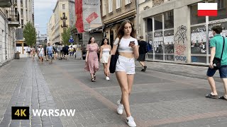 Scenic view in Streets of Downtown Warsaw, Poland. 4k City Walk - Chapter 7